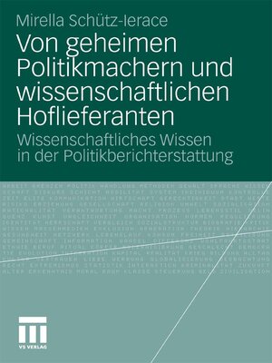 cover image of Von geheimen Politikmachern und wissenschaftlichen Hoflieferanten
